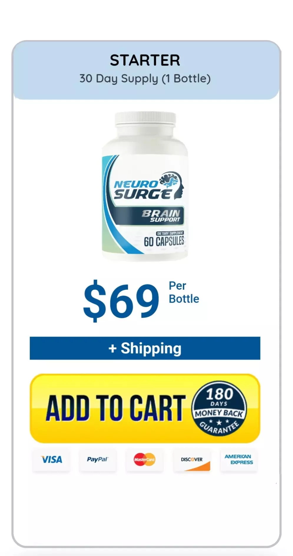 Neuro Surge™ 1 bottle pricing